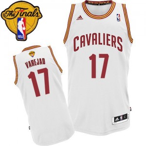 Maillot NBA Cleveland Cavaliers #17 Anderson Varejao Blanc Adidas Swingman Home 2015 The Finals Patch - Homme