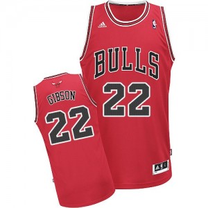 Chicago Bulls Taj Gibson #22 Road Swingman Maillot d'équipe de NBA - Rouge pour Homme