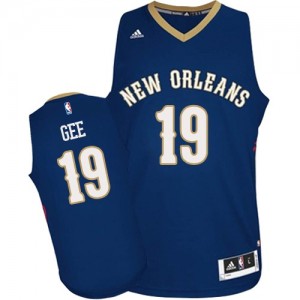 Maillot Adidas Bleu marin Road Authentic New Orleans Pelicans - Alonzo Gee #19 - Homme