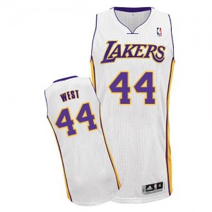Maillot NBA Blanc Jerry West #44 Los Angeles Lakers Alternate Authentic Homme Adidas