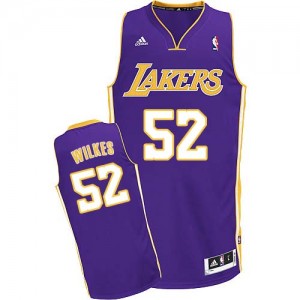 Maillot NBA Swingman Jamaal Wilkes #52 Los Angeles Lakers Road Violet - Homme