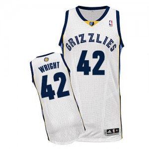 Maillot Authentic Memphis Grizzlies NBA Home Blanc - #42 Lorenzen Wright - Homme