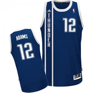 Oklahoma City Thunder #12 Adidas Alternate Bleu marin Swingman Maillot d'équipe de NBA pas cher - Steven Adams pour Homme