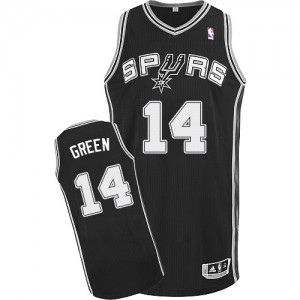 Maillot Authentic San Antonio Spurs NBA Road Noir - #14 Danny Green - Homme