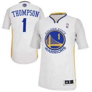 Golden State Warriors #1 Adidas Alternate Blanc Authentic Maillot d'équipe de NBA Peu co?teux - Jason Thompson pour Homme