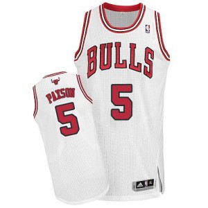 Maillot Authentic Chicago Bulls NBA Home Blanc - #5 John Paxson - Homme