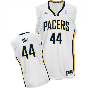 Maillot NBA Indiana Pacers #44 Solomon Hill Blanc Adidas Swingman Home - Homme
