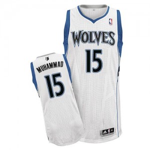 Maillot NBA Blanc Shabazz Muhammad #15 Minnesota Timberwolves Home Authentic Homme Adidas