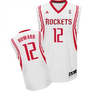 Houston Rockets #12 Adidas Home Blanc Swingman Maillot d'équipe de NBA magasin d'usine - Dwight Howard pour Homme