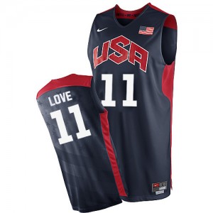 Maillot NBA Bleu marin Kevin Love #11 Team USA 2012 Olympics Authentic Homme Nike