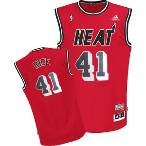 Maillot NBA Miami Heat #41 Glen Rice Rouge Adidas Swingman Throwback - Homme