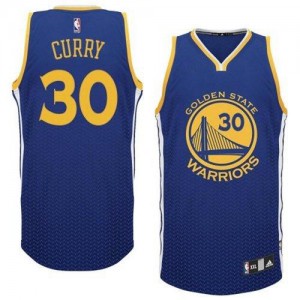 Maillot Adidas Bleu Resonate Fashion Authentic Golden State Warriors - Stephen Curry #30 - Homme