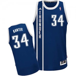 Maillot NBA Bleu marin Enes Kanter #34 Oklahoma City Thunder Alternate Swingman Homme Adidas