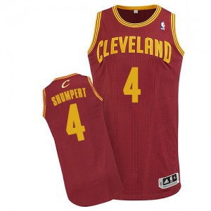 Cleveland Cavaliers Iman Shumpert #4 Road Authentic Maillot d'équipe de NBA - Vin Rouge pour Homme
