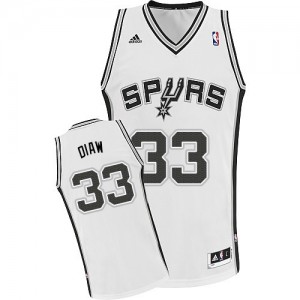 San Antonio Spurs Boris Diaw #33 Home Swingman Maillot d'équipe de NBA - Blanc pour Homme
