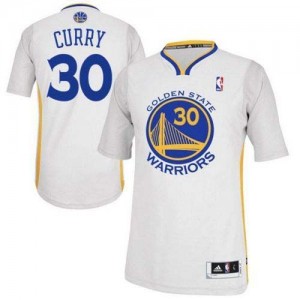 Maillot NBA Blanc Stephen Curry #30 Golden State Warriors Alternate Authentic Homme Adidas