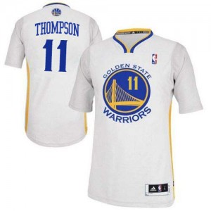 Maillot NBA Authentic Klay Thompson #11 Golden State Warriors Alternate Blanc - Homme