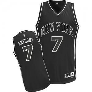 Maillot Authentic New York Knicks NBA Shadow Noir - #7 Carmelo Anthony - Homme