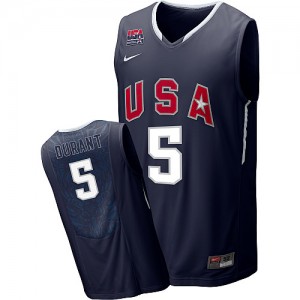 Maillot NBA Team USA #5 Kevin Durant Blanc Nike Swingman 2010 World - Homme