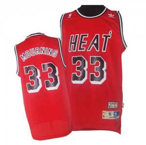 Maillot Authentic Miami Heat NBA Throwback Rouge - #33 Alonzo Mourning - Homme