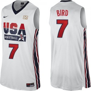 Maillots de basket Authentic Team USA NBA 2012 Olympic Retro Blanc - #7 Larry Bird - Homme