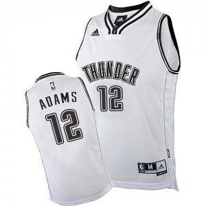 Oklahoma City Thunder #12 Adidas Shadow Noir Swingman Maillot d'équipe de NBA pas cher - Steven Adams pour Homme