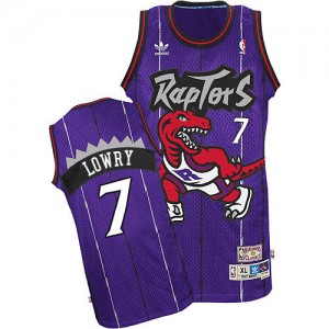 Toronto Raptors #7 Adidas Throwback Violet Swingman Maillot d'équipe de NBA Le meilleur cadeau - Kyle Lowry pour Enfants