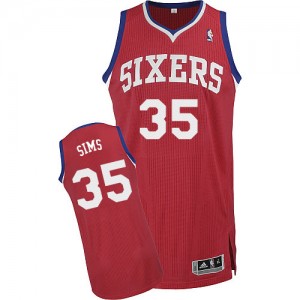 Maillot NBA Authentic Henry Sims #35 Philadelphia 76ers Road Rouge - Homme