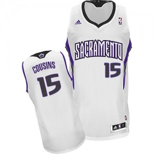 Sacramento Kings #15 Adidas Home Blanc Swingman Maillot d'équipe de NBA Soldes discount - DeMarcus Cousins pour Homme