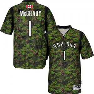 Toronto Raptors #1 Adidas Pride Camo Authentic Maillot d'équipe de NBA pas cher - Tracy Mcgrady pour Homme