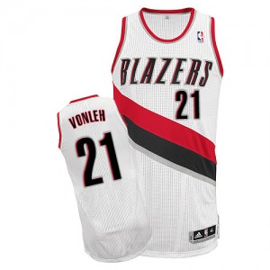 Portland Trail Blazers #21 Adidas Home Blanc Authentic Maillot d'équipe de NBA Remise - Noah Vonleh pour Homme