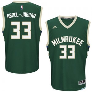 Maillot NBA Swingman Kareem Abdul-Jabbar #33 Milwaukee Bucks Road Vert - Homme