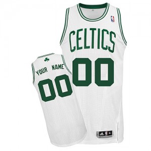 Maillot NBA Authentic Personnalisé Boston Celtics Home Blanc - Homme