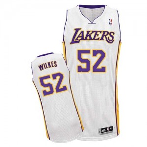 Los Angeles Lakers Jamaal Wilkes #52 Alternate Authentic Maillot d'équipe de NBA - Blanc pour Homme