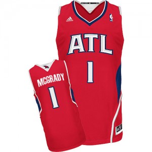 Maillot NBA Rouge Tracy Mcgrady #1 Atlanta Hawks Alternate Swingman Homme Adidas