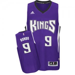 Maillot NBA Swingman Rajon Rondo #9 Sacramento Kings Road Violet - Homme