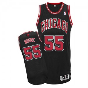 Maillot NBA Noir E'Twaun Moore #55 Chicago Bulls Alternate Authentic Homme Adidas