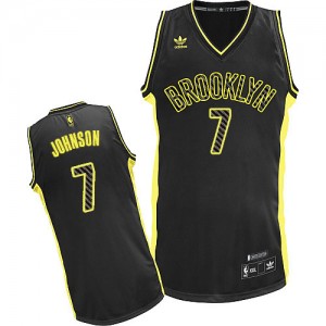 Maillot NBA Noir Joe Johnson #7 Brooklyn Nets Electricity Fashion Swingman Homme Adidas