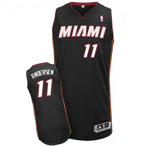 Miami Heat Chris Andersen #11 Road Authentic Maillot d'équipe de NBA - Noir pour Homme