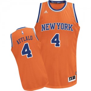 New York Knicks Arron Afflalo #4 Alternate Swingman Maillot d'équipe de NBA - Orange pour Enfants