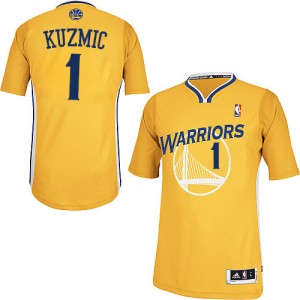 Golden State Warriors Ognjen Kuzmic #1 Alternate Authentic Maillot d'équipe de NBA - Or pour Homme