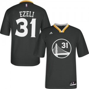 Maillot NBA Noir Festus Ezeli #31 Golden State Warriors Alternate Authentic Homme Adidas