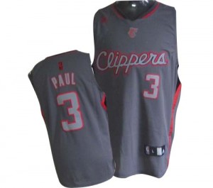 Maillot NBA Los Angeles Clippers #3 Chris Paul Gris Adidas Authentic Graystone Fashion - Homme