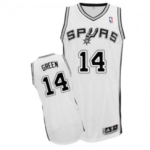 San Antonio Spurs Danny Green #14 Home Authentic Maillot d'équipe de NBA - Blanc pour Homme