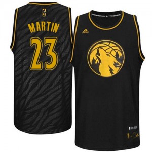 Maillot NBA Minnesota Timberwolves #23 Kevin Martin Noir Adidas Authentic Precious Metals Fashion - Homme
