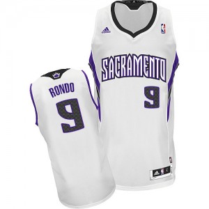 Maillot NBA Sacramento Kings #9 Rajon Rondo Blanc Adidas Swingman Home - Homme