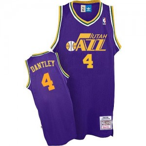 Maillot Authentic Utah Jazz NBA Throwback Violet - #4 Adrian Dantley - Homme