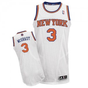 New York Knicks Tracy McGrady #3 Home Authentic Maillot d'équipe de NBA - Blanc pour Homme