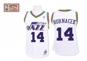 Maillot Mitchell and Ness Blanc Throwback Swingman Utah Jazz - Jeff Hornacek #14 - Homme