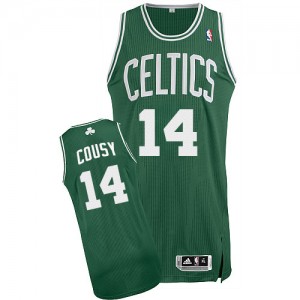 Maillot NBA Boston Celtics #14 Bob Cousy Vert (No Blanc) Adidas Authentic Road - Homme